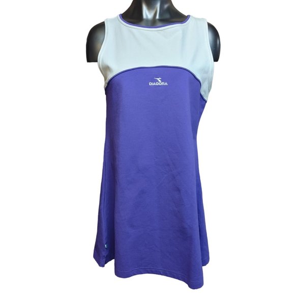Diadora Women's Two Tone White/Purple Sleeveless Top Large - Picture 1 of 3